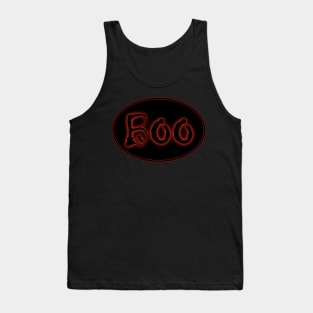 Glowing Red Halloween Boo Bar Sign Tank Top